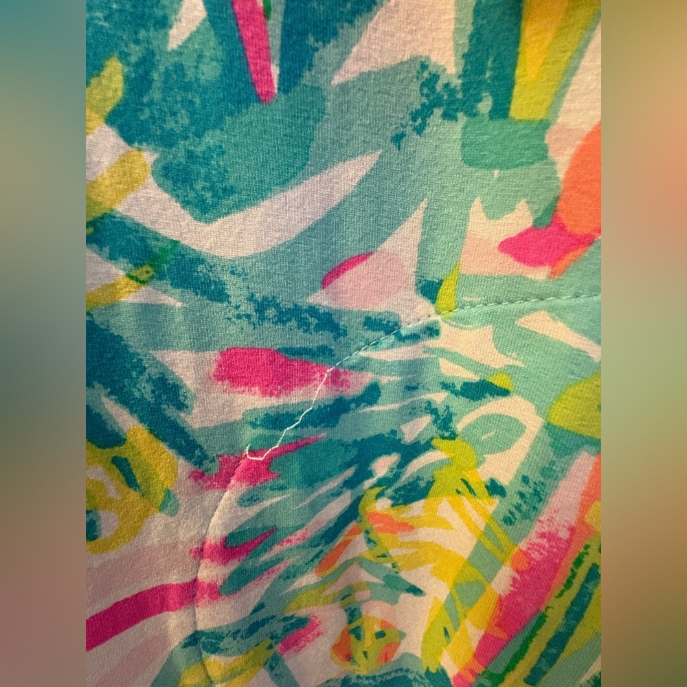 Lilly Pulitzer Rylie UPF 50+ Hooded Cover-up Dress Sea Salt & Sun - Picture 10 of 12